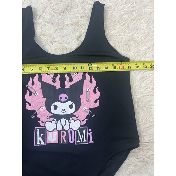 Kuromi Sanrio Y2K Bodysuit Womens Plus Size XL Black One Piece Kawaii My Melody - Picture 5 of 10